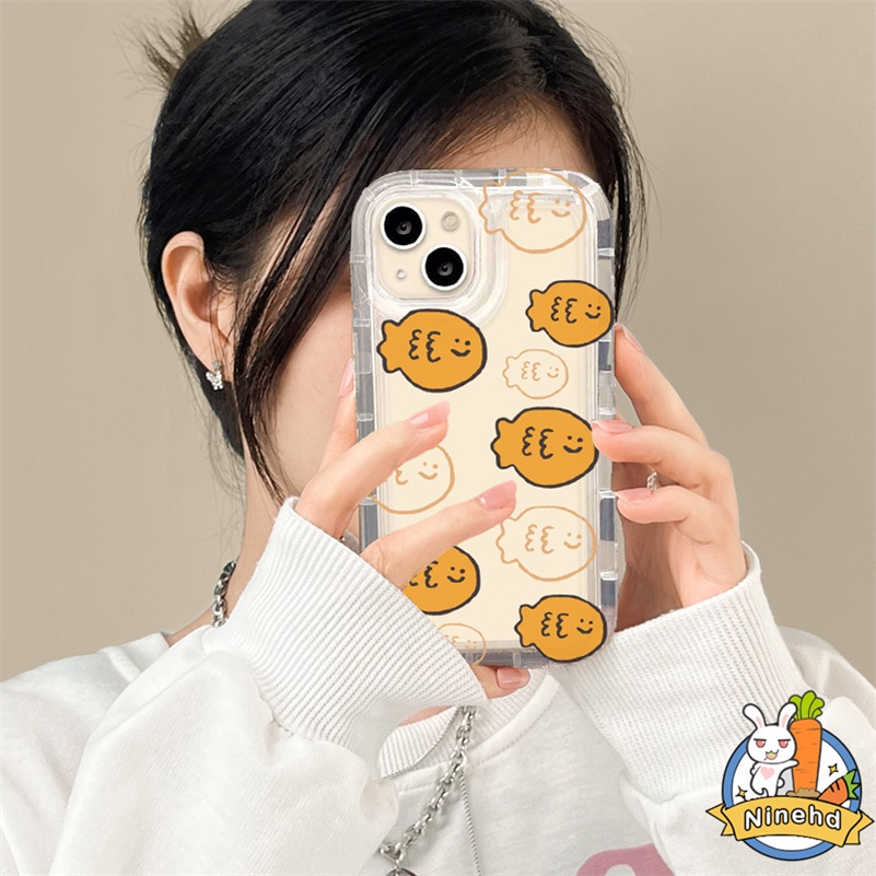 IPHONE Casing Kompatibel Untuk Iphone14 13 12 11 Pro Max X Xr Xs Max8 7 6 6s Plus SE Pasangan Motif Ikan Kitty Lucu Casing Ponsel Bening Tahan Goresan Shockproof Soft TPU Cover Pelindung