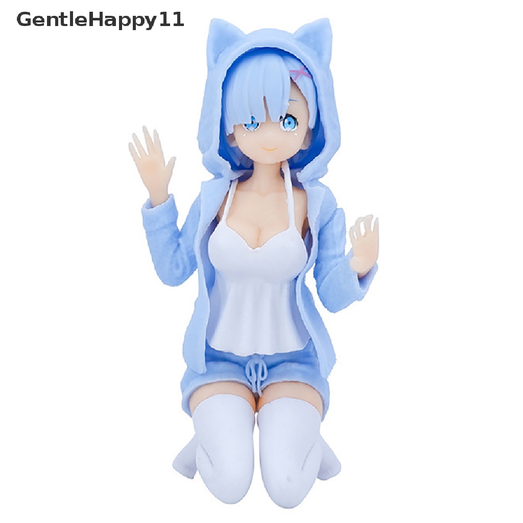 Gentlehappy Manga Re: Zero Action Figure Mainan Kneeling Telinga Kucing Boneka Dekorasi Kamar Figurines id