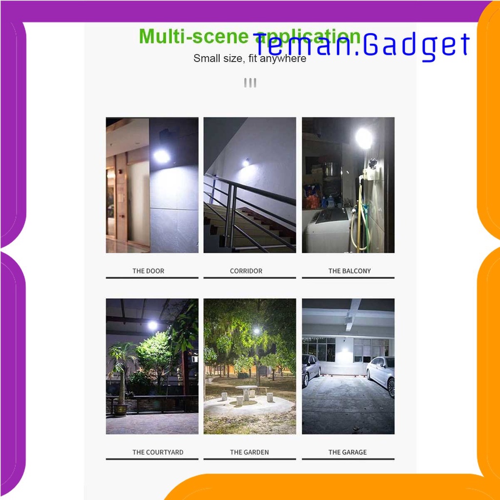 TG - LMP OOBEST Lampu Dinding Solar Double Sensor Three Head 138 LED Cool White - JD-2858A