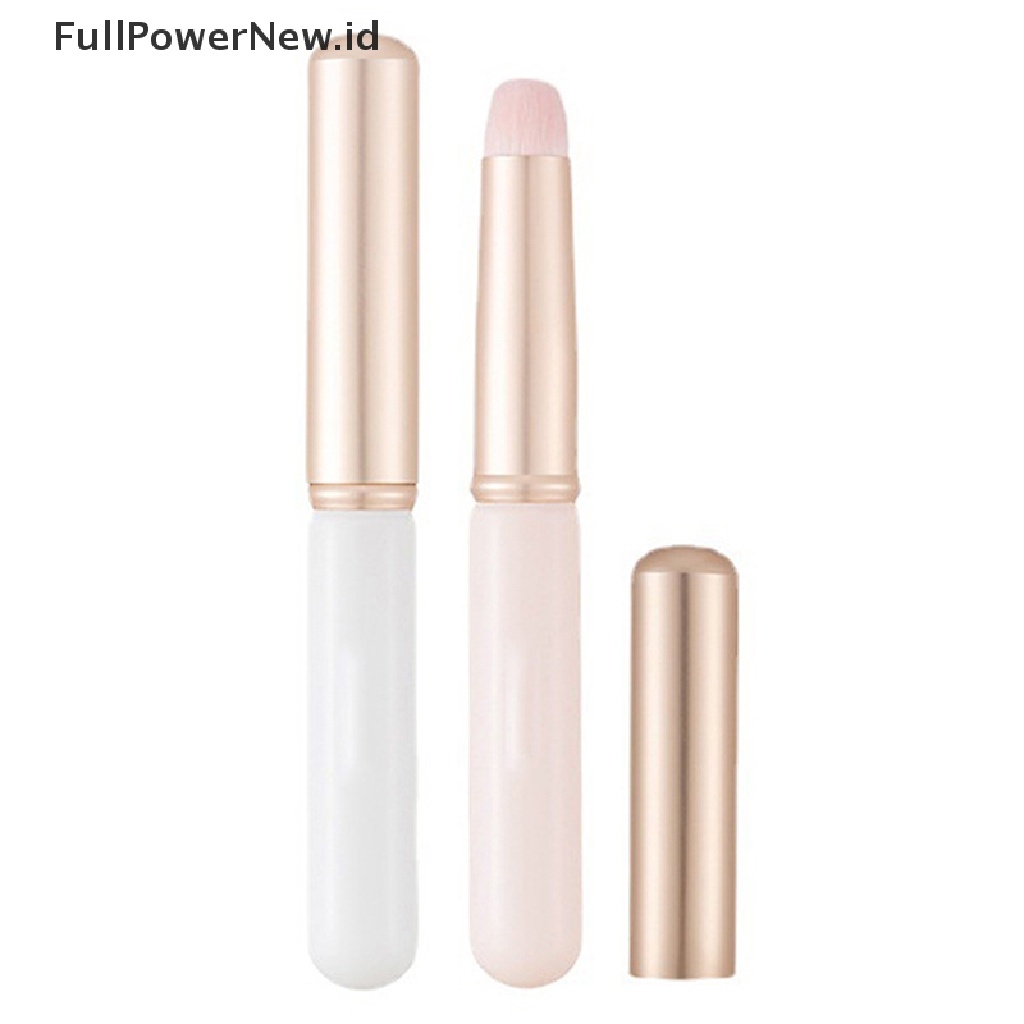 Power Mini Round Head Lip Lip Gloss Brush Kuas Aplikator Bibir Dengan Tutup ID