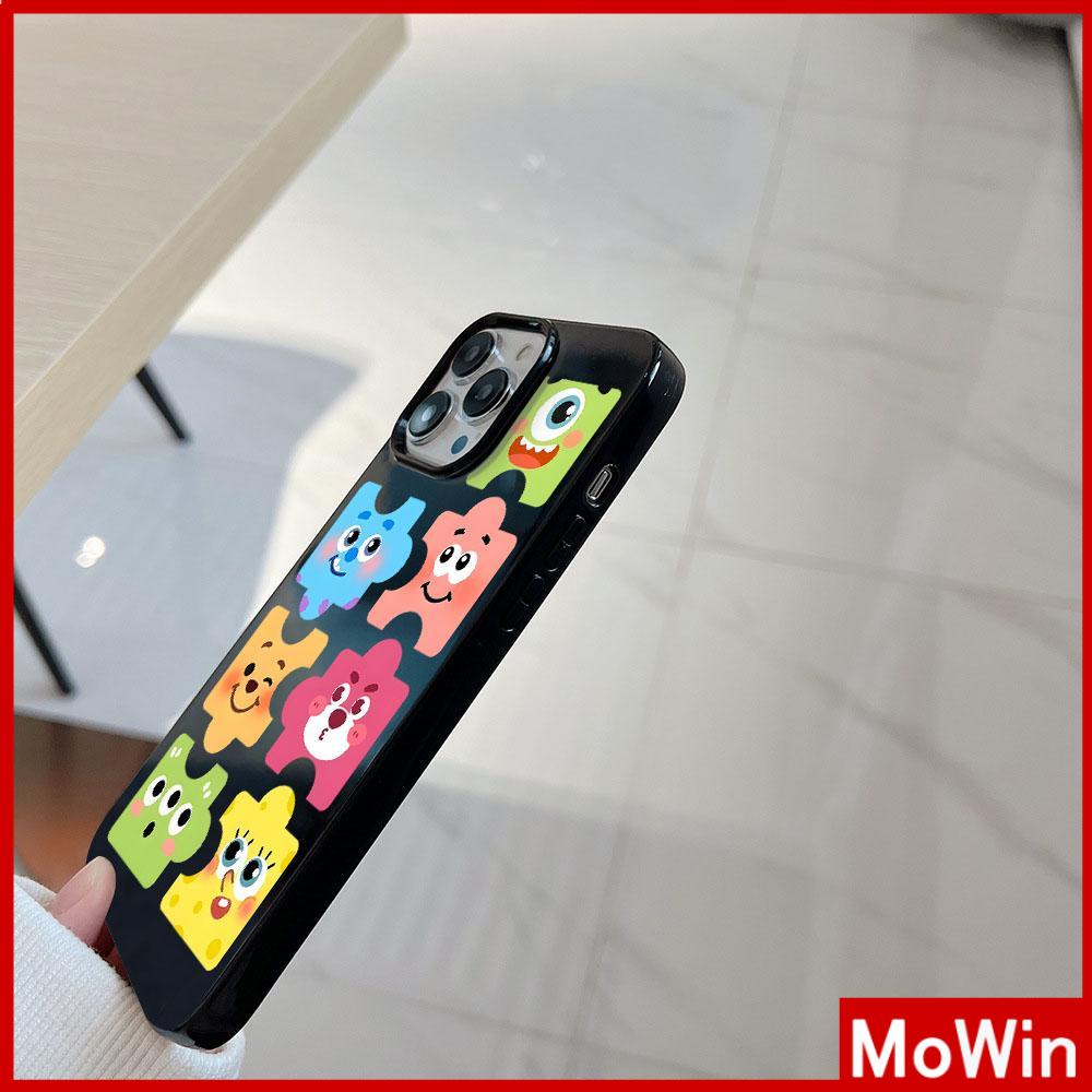 For iPhone 14 Pro Max iPhone Case Black Pink Glossy TPU Soft Case Shockproof Protection Camera Cute Cartoon Compatible with iPhone 13 Pro max 12 Pro Max 11 xr xs max 7Plus 8Plus