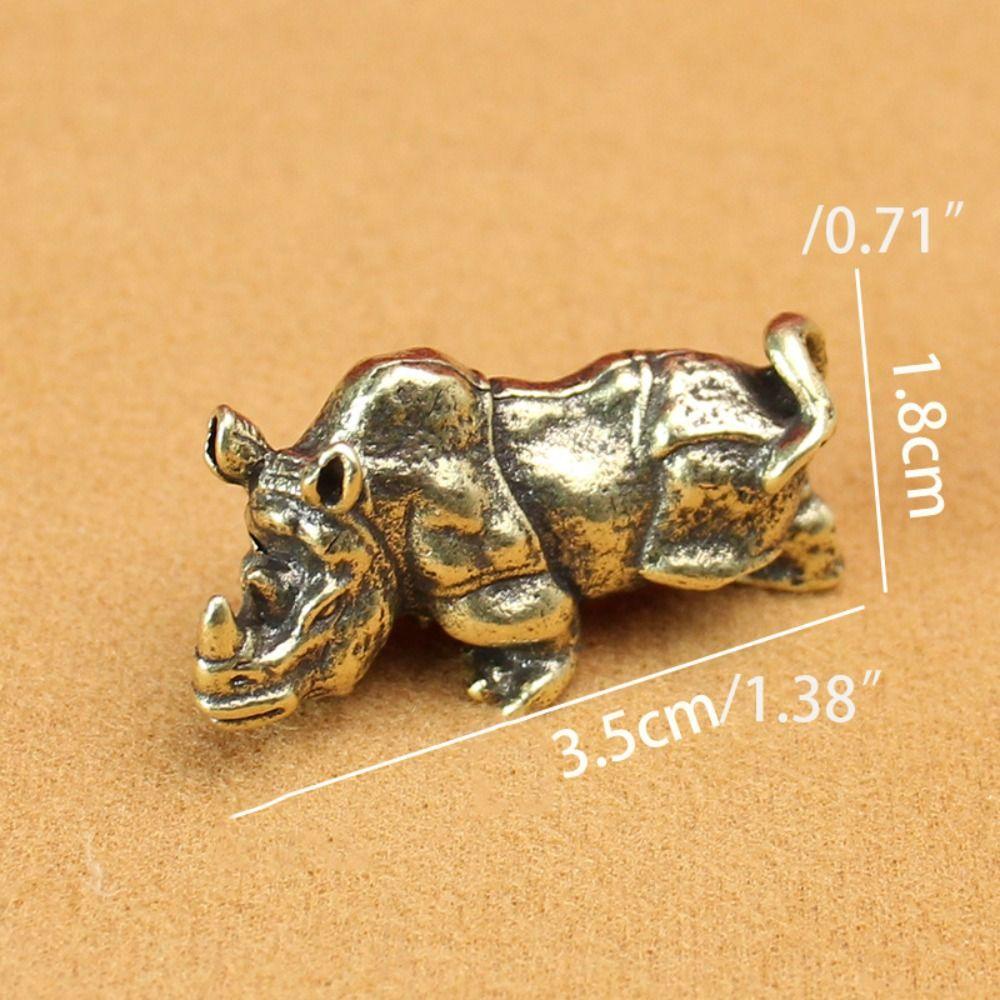 【 ELEGANT 】 Rhino Ornamen Kreatif Halus Meja Teh Tea Pet Dekorasi Rumah Saku Tangan Mainan Desktop Ornamen