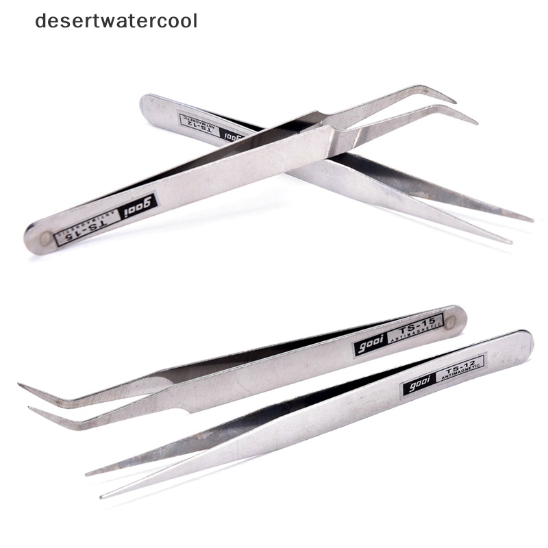 Deid 2x Stainless Steel Eyelash Gems Pick Tools Perlengkapan Nail Art Kosmetik Martijn
