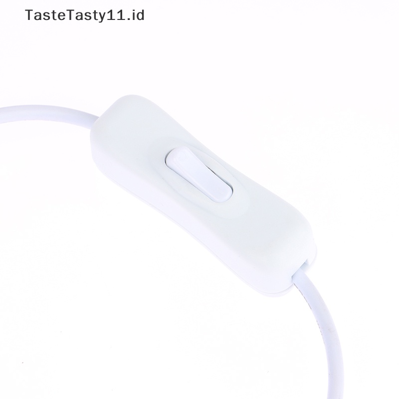 Tastetasty 1Pc Saklar Lampu DC 12V Female Male Kabel Listrik Hitam Putih Saklar Konektor DC.