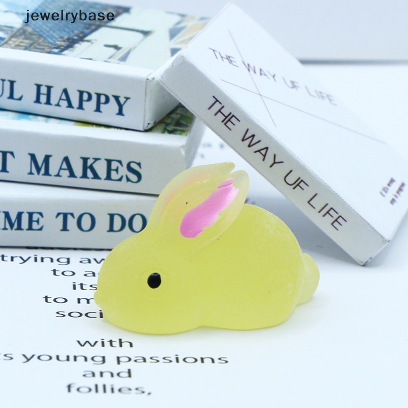 [jewelrybase] 1pc luminous cute rabbit Microlandscape Sukulen DIY Hias Butik