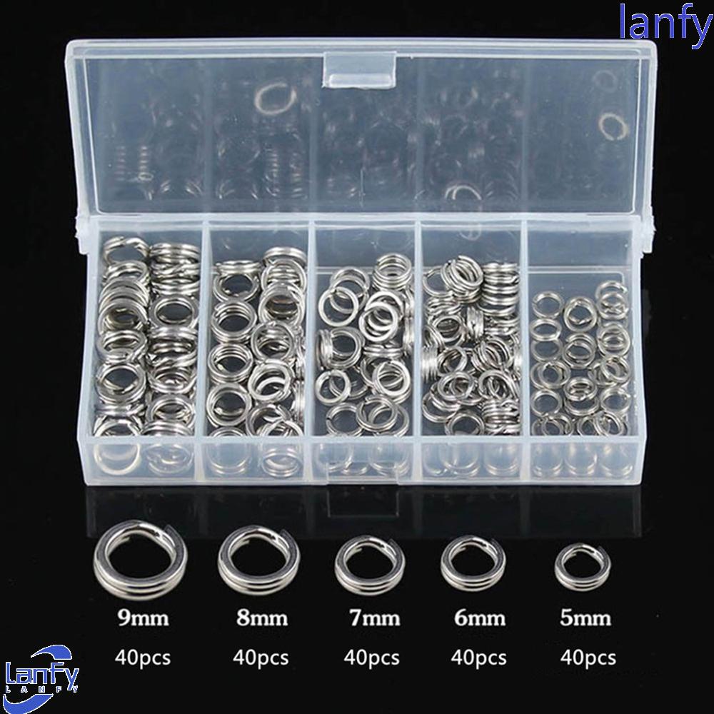 Lanfy Connecting Fishing Rings High Strongen Fishing Tools Umpan Keras 200PCs Untuk Umpan Kosong O ring Cincin Pancing