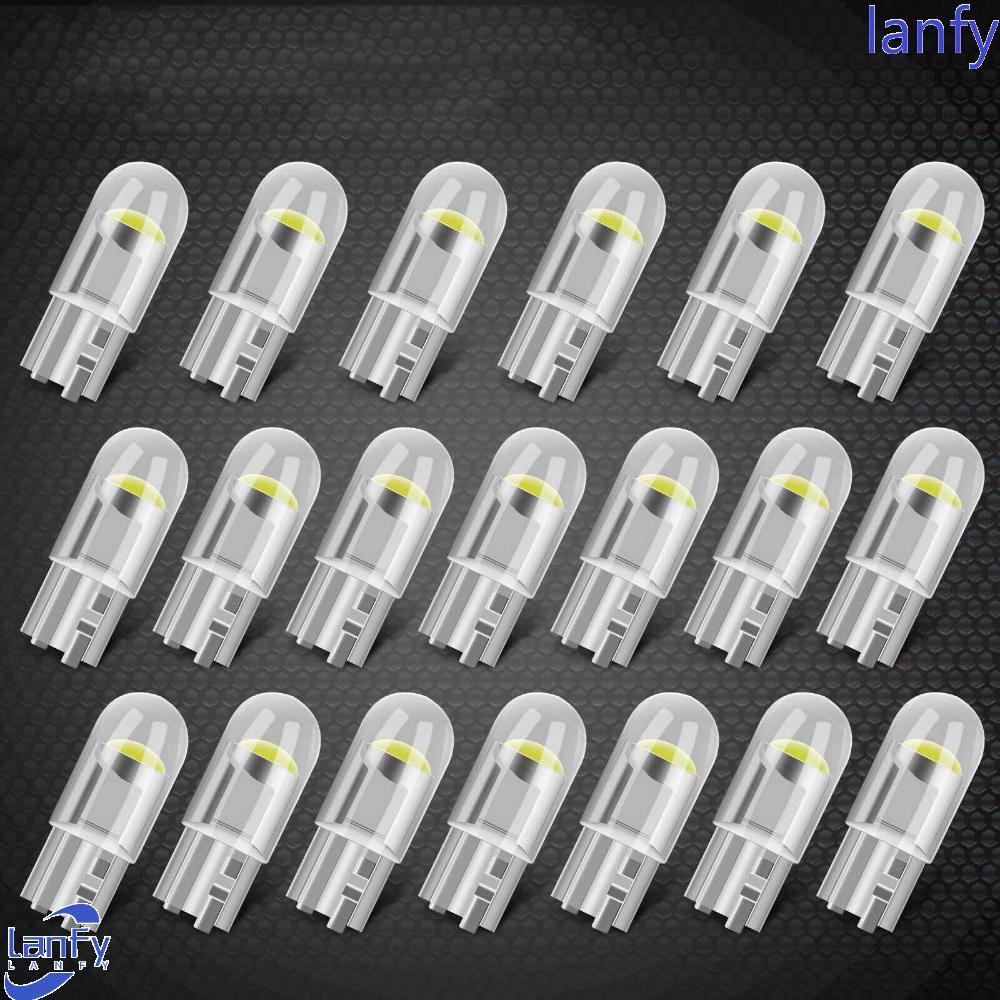 Lanfy Lampu Parkir Mobil Putih 10PCS T10 Lampu Baca LED 12v Car light cob