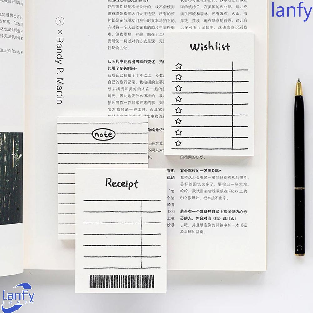 Lanfy 50 Lembar Kertas Memo Sticky Note / Jadwal Jadwal Harian Untuk Sekolah / Kantor