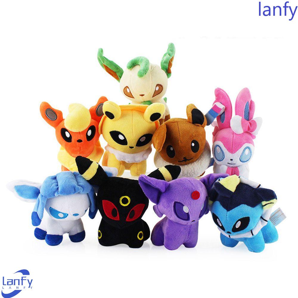 Lanfy Pokemon Plush Anak 12 cm Eevee Jolteon Umbreon Sylveon Kartun Mainan Lembut Boneka Plush