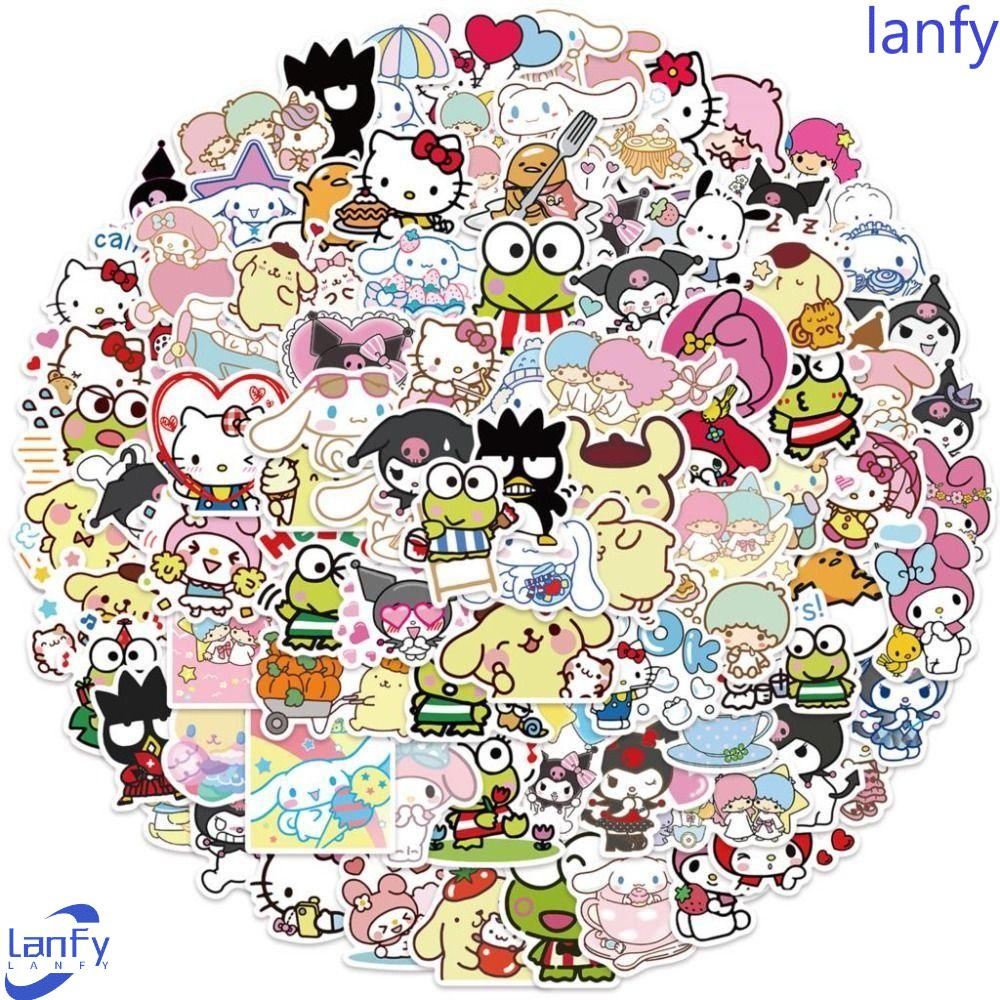 Lanfy Pikachu Stationery Stiker Hadiah Lovable Pochacco Natal Masa Kini Cinnamoroll Graffiti Sticker Ibrahimovic Goo Ka Paster Dekorasi