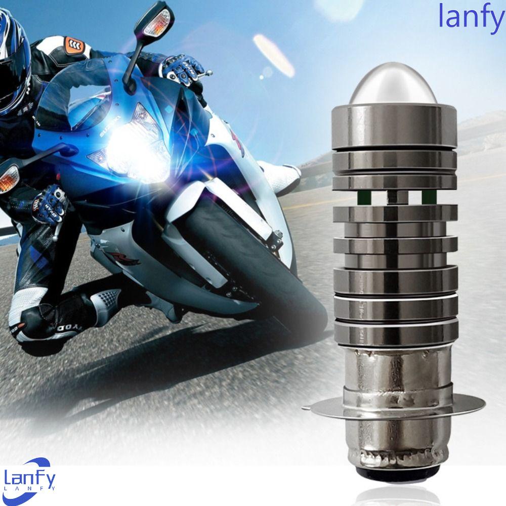 Lanfy Bohlam Lampu Depan Universal Dual Color Drl Bulbs Aluminium Motor Dimodifikasi Lampu Fisheye Led Super Terang