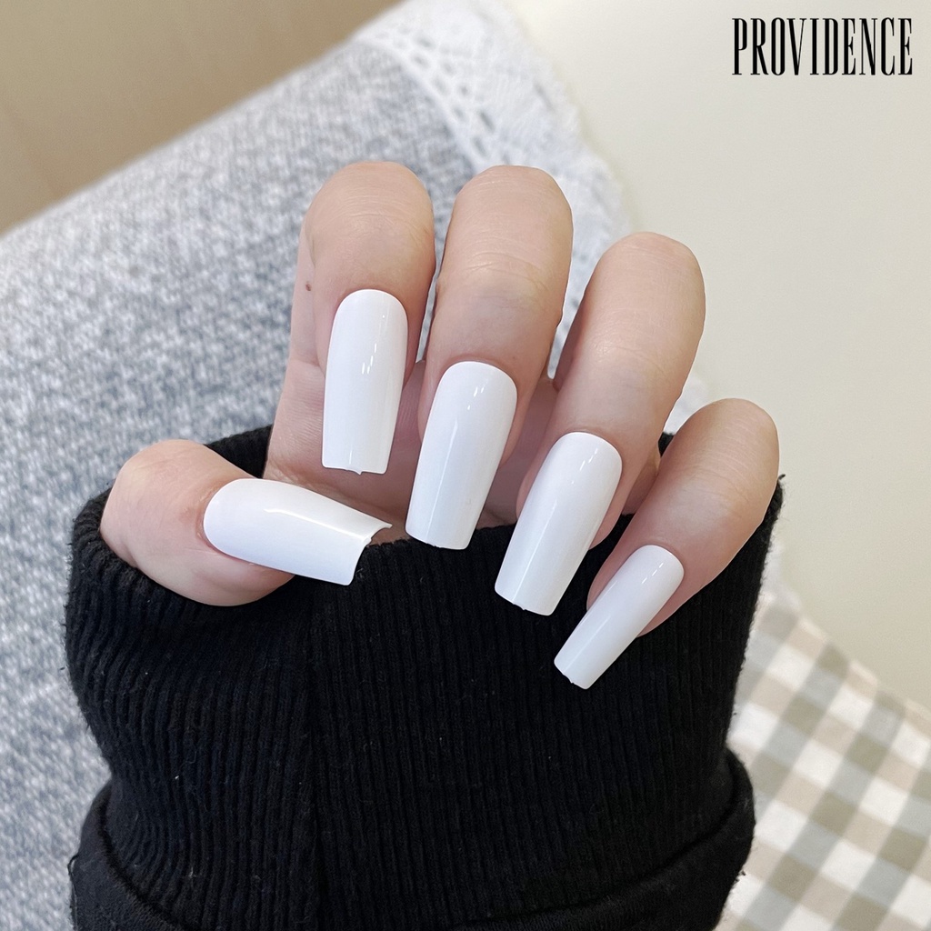 Providence 480/576Pcs Tips Ekstensi Kuku Efek Matte Runcing Flat Tips Wearable Nail Art Tips Panjang Bentuk Palsu Aksesoris Manicure