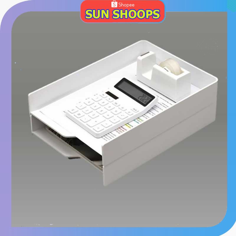 

SUN SHOOPS - KACO LEMO Rak Organizer Penyimpanan Arsip Kertas A4 2 Pcs - K1414