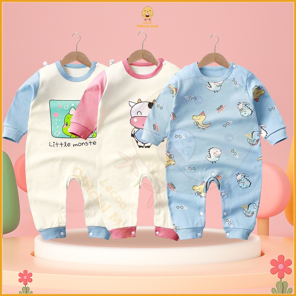 Lacoo Jumper bayi lengan panjang 0-1thn Baby jumpsuit lucu Romper Bayi import