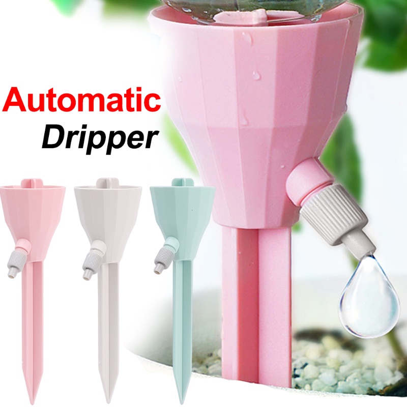 3warna Dripper Air Otomatis Tipe Plug-in Kreatif/Bunga Tanaman Plastik Sederhana Self Watering Indoor Garden Device
