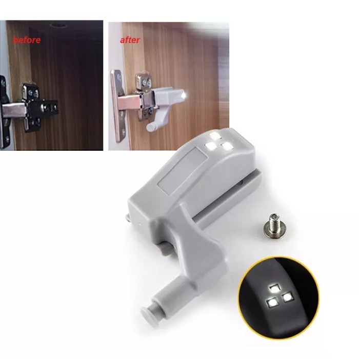 lampu led engsel pintu lemari pakaian baju otomatis