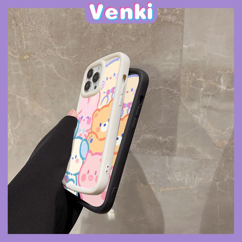 VENKI - For iPhone 11 iPhone Case Black Glossy TPU Soft Case Shockproof Protection Camera Cute Dog Compatible with iPhone 14 13 Pro max 12 Pro Max 11 xr xs max 7Plus 8Plus