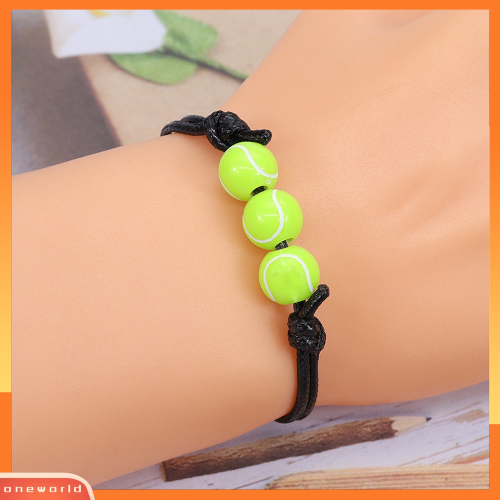 [EONE] Gelang Olahraga Rugby Braided Unisex Adjustable Bentuk Bola Gelang Fashion Jewellery