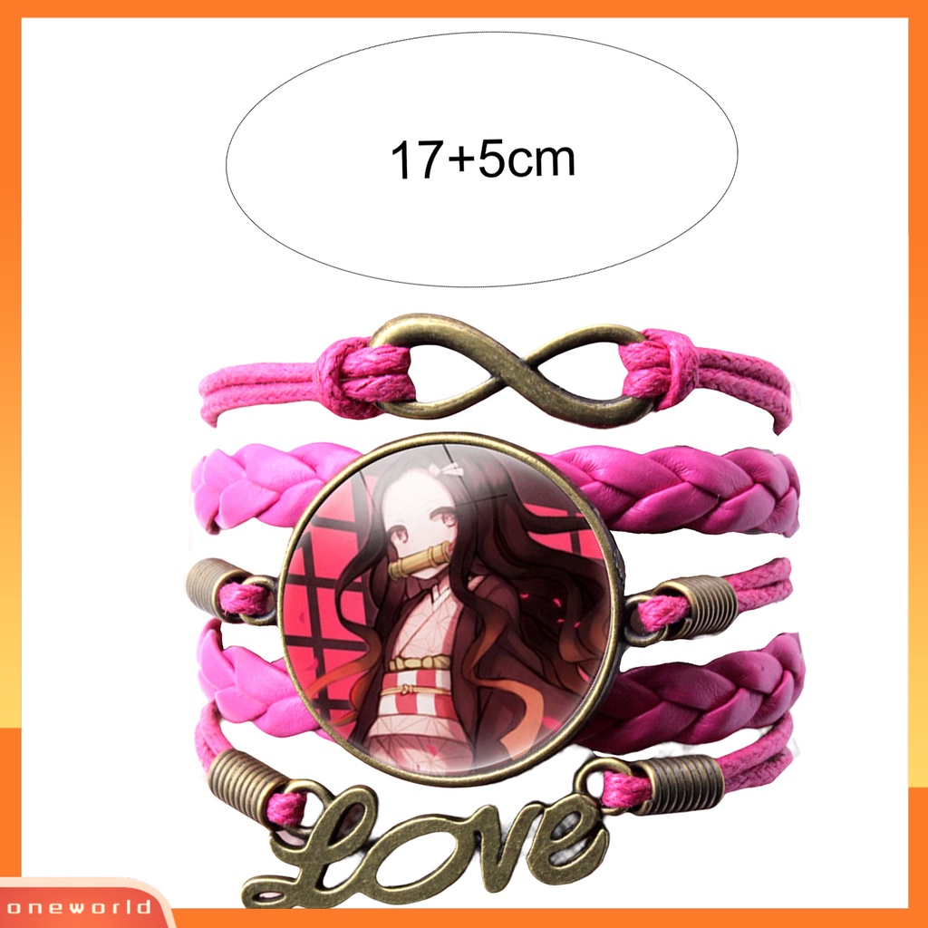 [EONE] Gelang Unisex Demon Slayer Multilayer Perhiasan Kartun Braided Bracelet Untuk Penggemar