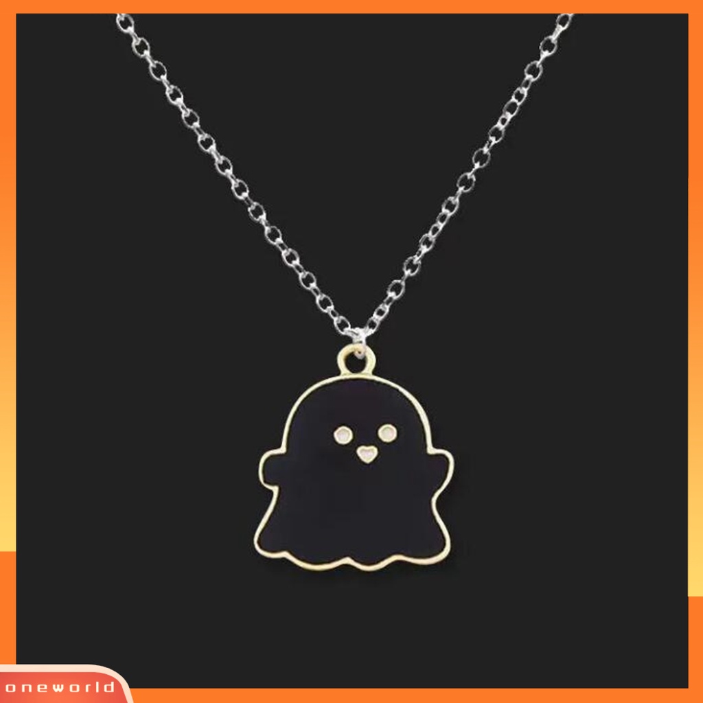 [EONE] All Match Rantai Klavikula Elegan Simple Dress Up Kalung Liontin Motif Hantu Unik Untuk Hari Valentine