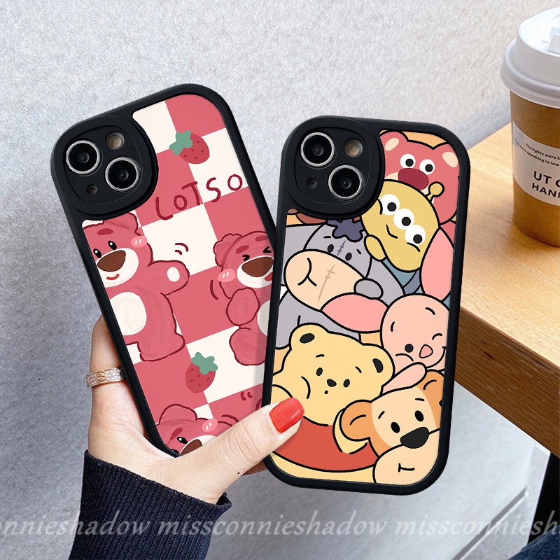 Toy Story Case Untuk Realme C53 C55 C30 C25Y C21Y C21 C31 C12 C35 C15 C11 6i 9i 5 6 8i 8Pro 6s 8 5i 7i 10 Pro+ C20A C25s C20 GT C2 C3 C17 Winnie The Pooh Strawberry Lucu Sarung Bear