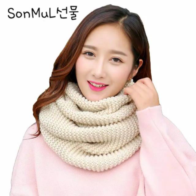 WOMAN WINTER NECK INFINITY SCARF SHAWL SYAL LEHER WANITA MUSIM DINGIN GUGUR