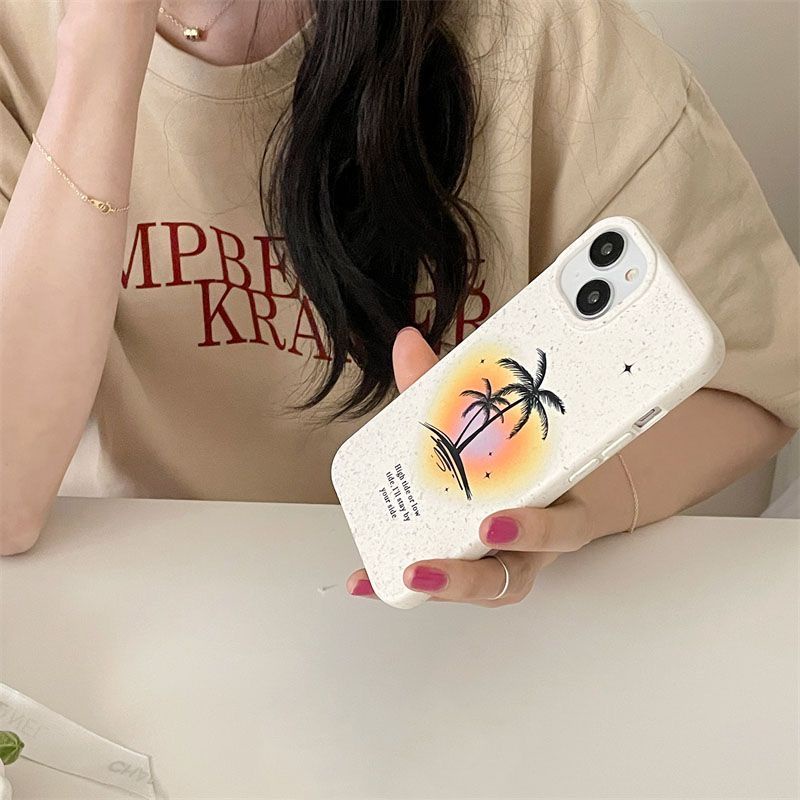 Cocok Untuk Iphone14 Pro Max iPhone Phone Case Ramah Lingkungan Degradable Phone Case Kamera Perlindungan Tahan Guncangan Kompatibel Dengan iPhone 13 13pro 13prm iPhone 11 7Plus 8Plus Xr XS 12 Pro Max Casing Ponsel