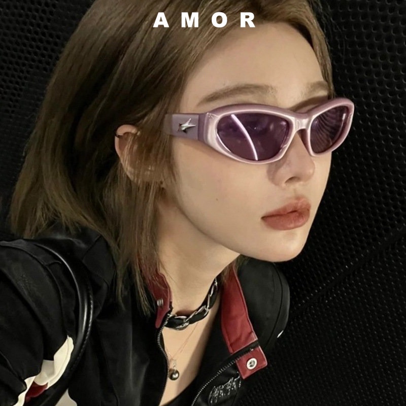 Y2k Kacamata Hitam GM Future Technology Style unisex Galactic star Sports Tabir Surya sunglasses