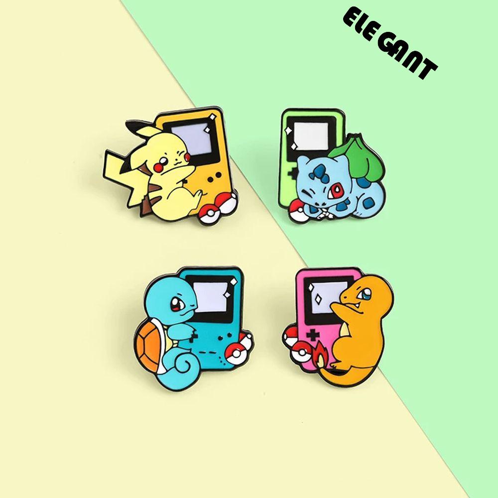 [Elegan] Game Console Bros Wanita Bros Ransel Lencana Cosplay Lencana Anime Bros Kerah Pin Pokemon Badge