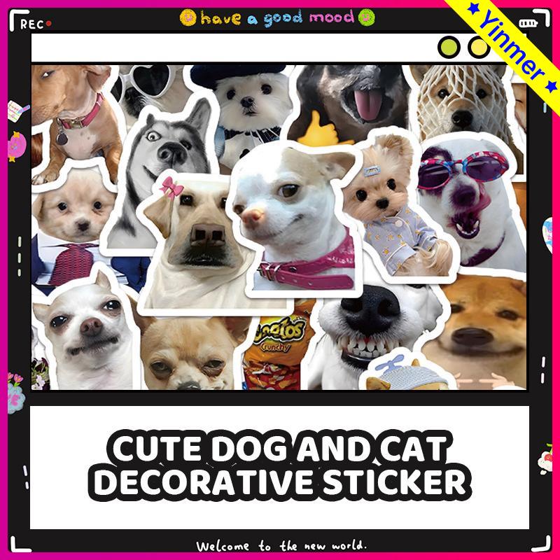 

COD✨60 PCS Stiker Motif Kucing Anjing Kartun Lucu Tahan Air /Kucing Anjing❉ 60Pcs /Laptop / Skateboard Dekoratif DIY-Yinmer