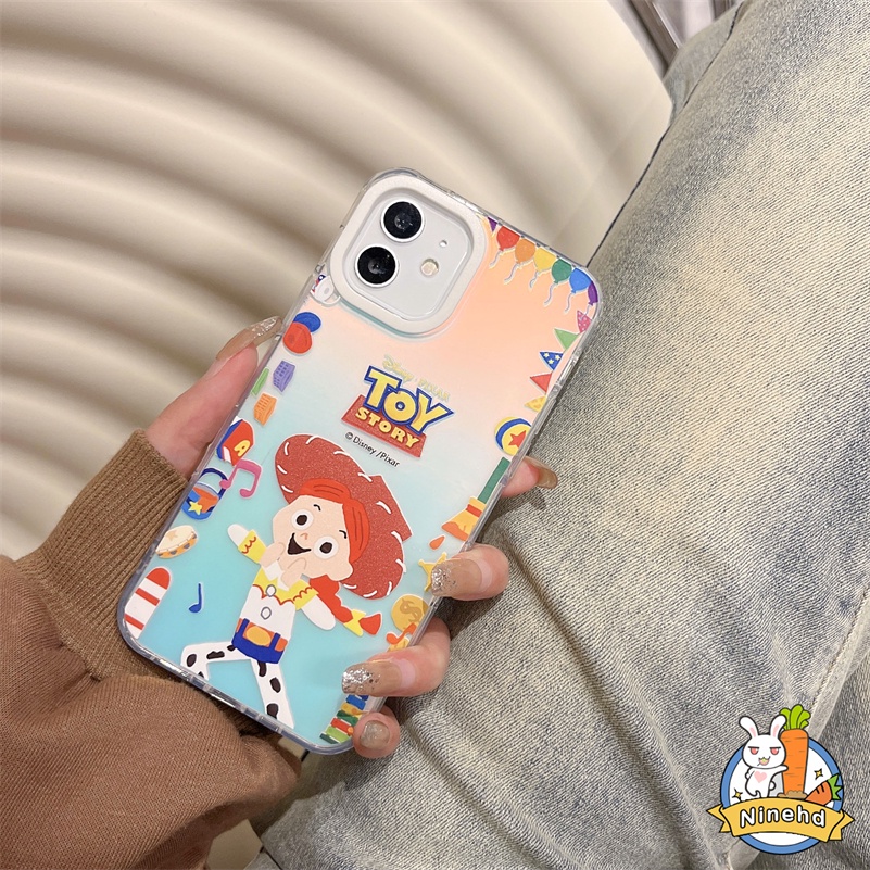 Casing iPhone Laser Gradasi Kompatibel Untuk Iphone14 13 12 11 Pro Max X Xr Xs Max8 7 Plus SE 2020 Toy Story Mania Casing Ponsel Anti Jatuh Glossy Shockproof Matte Hard Case Penutup Belakang