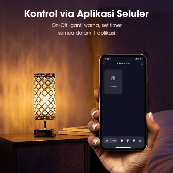 ACOME IOT Smart Bluetooth LED Lampu Tidur Bulb AL02B Control RGB