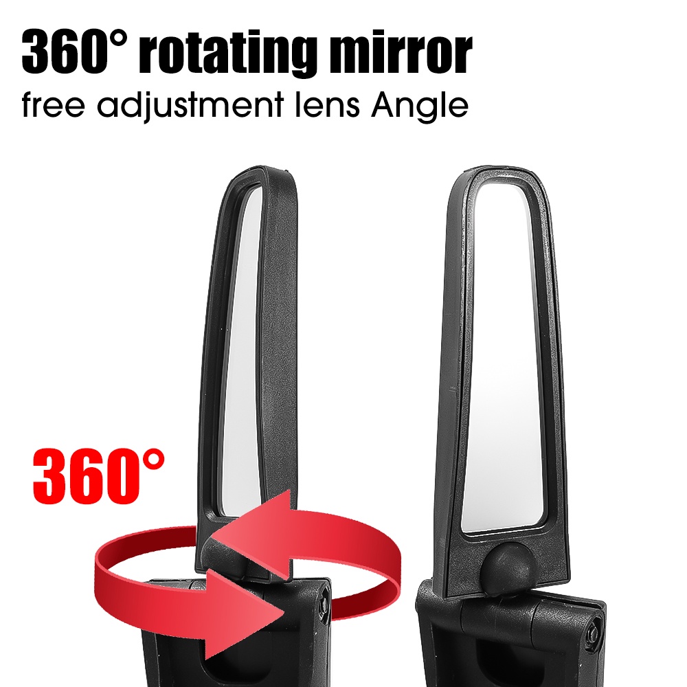 Adjustable Angle Blind Spot Mirror MTB Aksesoris Sepeda Jalan Putar Stang Sepeda Spion Sepeda Tersembunyi Pegangan Lipat Spion