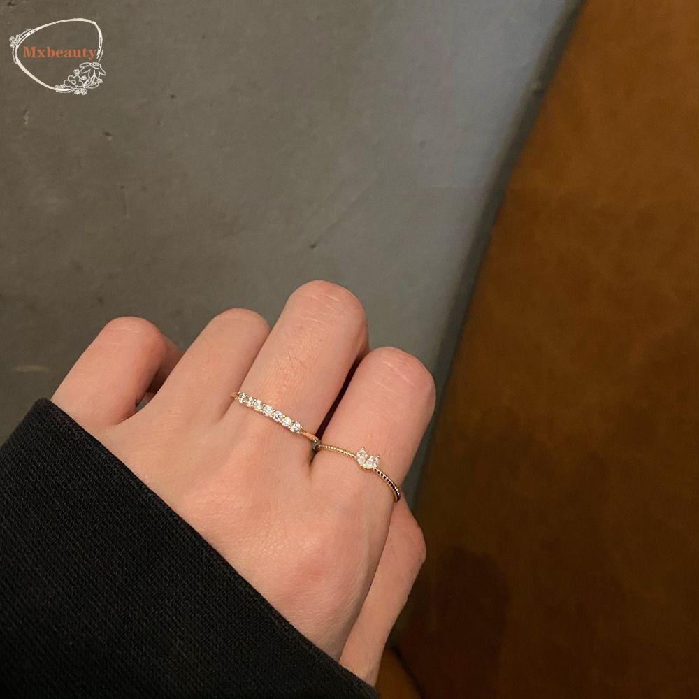 Mxbeauty Wanita Pembukaan Cincin Kepribadian Manis Hati Yang Dapat Disesuaikan Trendi Kupu-Kupu Niche Desain Jari Cincin Alloy Gaya Korea Cincin