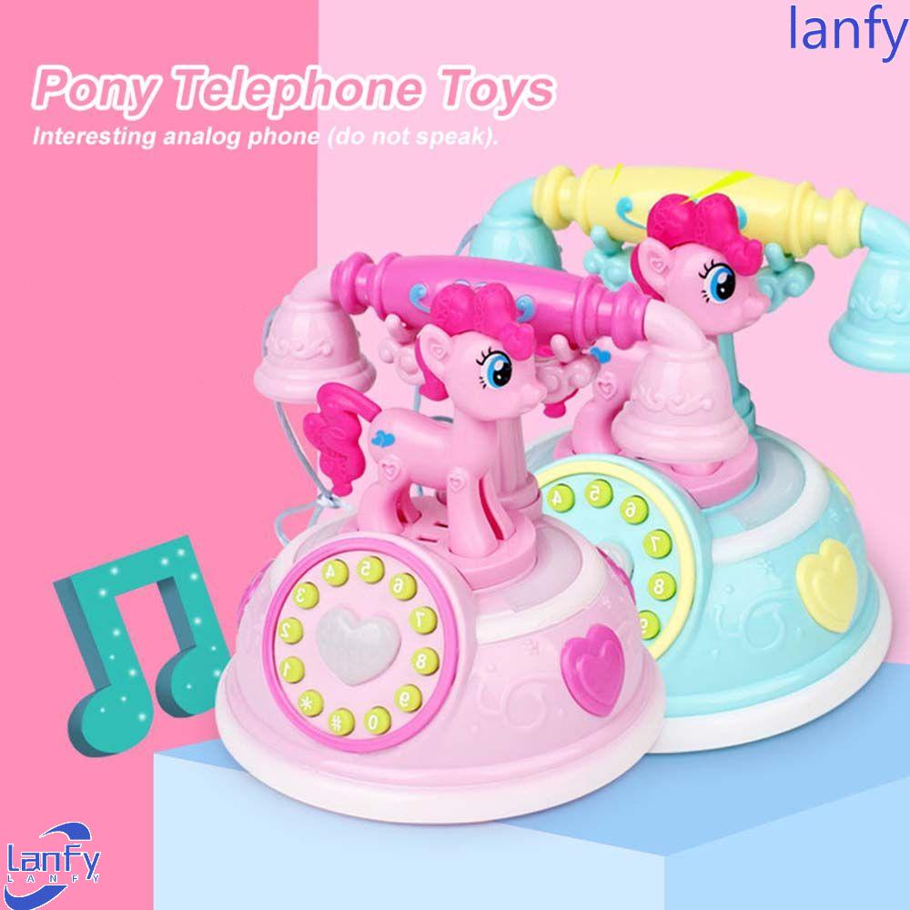 Lanfy Mainan Telepon Kuda Poni Untuk Anak Lovely Story|Mainan Telepon Anak Dengan Lampu Suara Musik Mainan Musik Simulasi Telepon Rumah