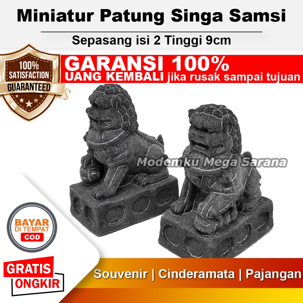 Aquascape Aquarium Miniatur Patung Singa Samsi - T9 Hiasan Aquarium