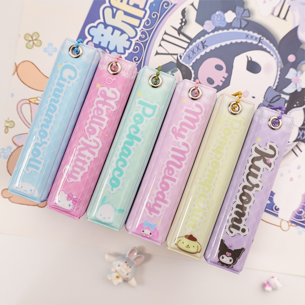 Galicici Sanrio Same Style Card Album/Album Penyimpanan Flower Hollow/Kuromi/Pochacco/Star Chasing Card Album Foto