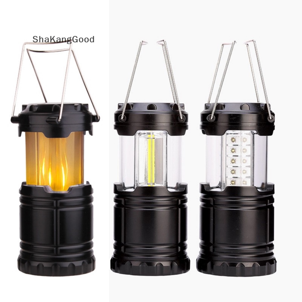 Skid Mini 3 * COB Lampu Tenda LED Portable Lampion TelescopicTorch Camping Lamp Waterproo SKK