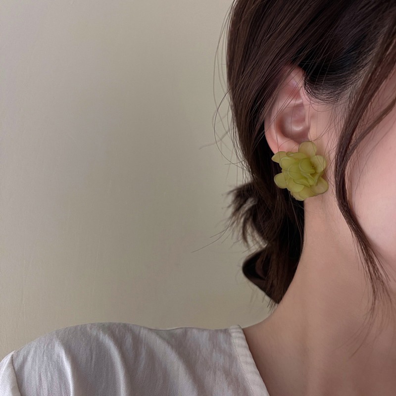 Anting Bunga Akrilik Fashion Korea INS Style Earrings Sen Series Anting Kelopak