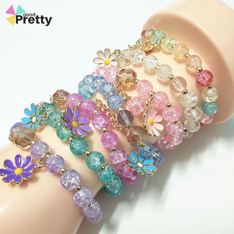gelang daisy Gelang kristal perempuan strawberry merah muda bunga matahari kristal semua  - PD
