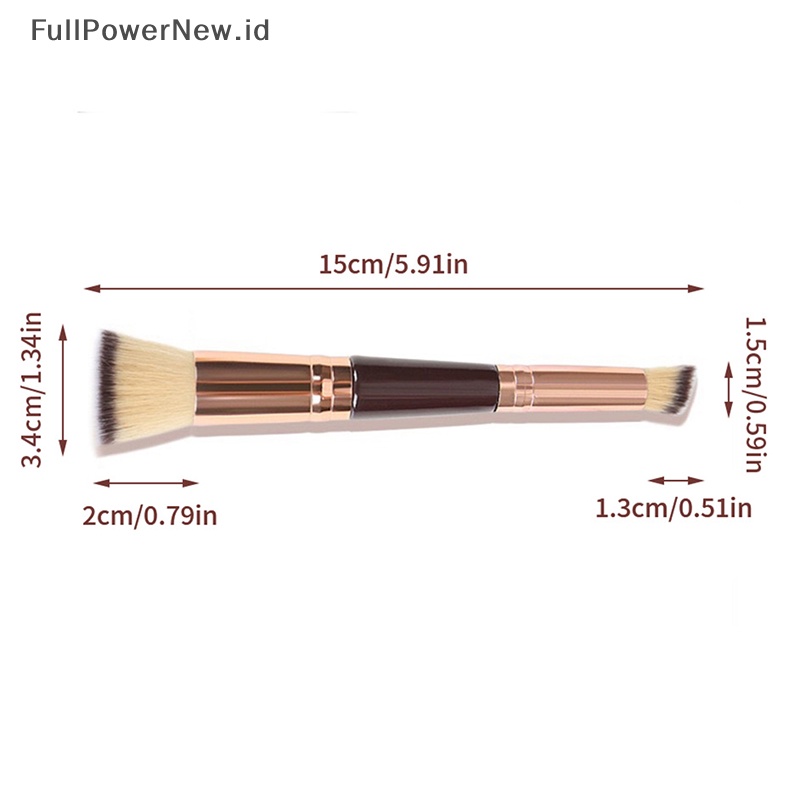 Power 1Pcs Double-Ended Makeup Brush Foundation Concealer Brush Alat Kecantikan ID