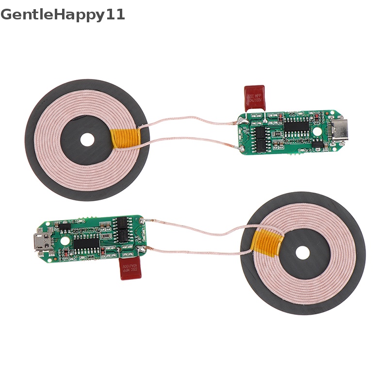 Gentlehappy 10/15W Modul Charger Nirkabel Micro Type-C Transmitter PCBA Circuit Board Coil id