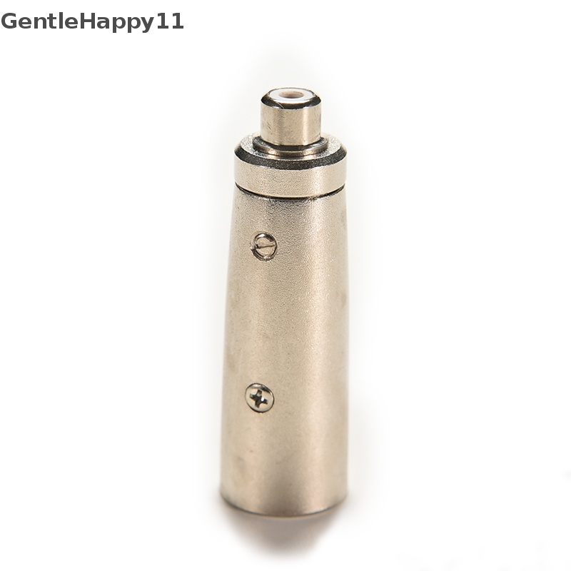 Gentlehappy 3P XLR Plug Male to RCA Female Jack Adapter Konektor Metal Microphone Amplifier id