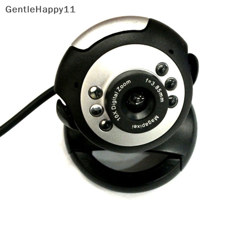 Gentlehappy 6led HD Webcam USB 2.0 50.0M Kamera PC Web Cam Dengan MIC Untuk Komputer PC id Bulat