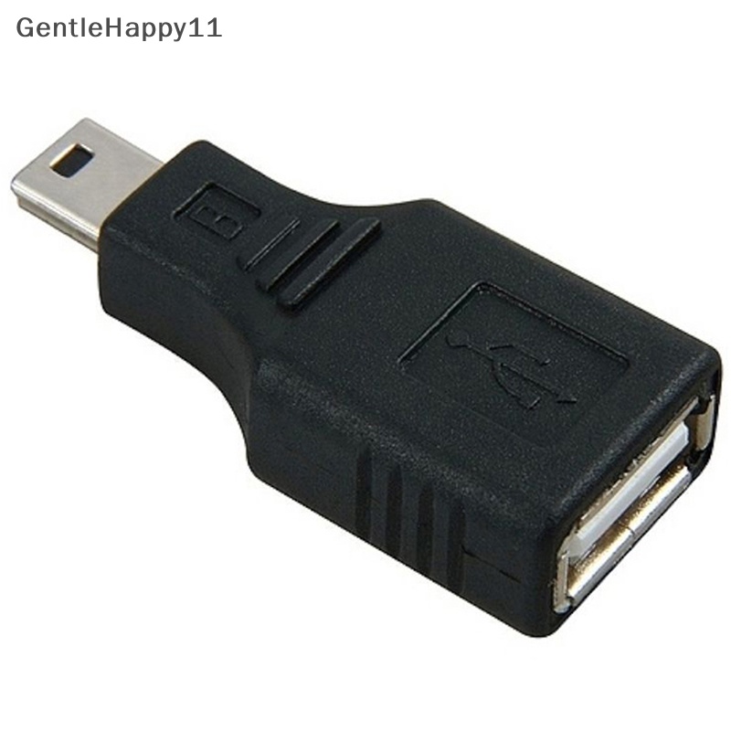 Gentlehappy Audio Mobil On-Board MP3 Mini USB T Type Interface Mini USB A Female Ke Micro/Mini USB B Male Plug OTG Host Adapter Converter Konektor id