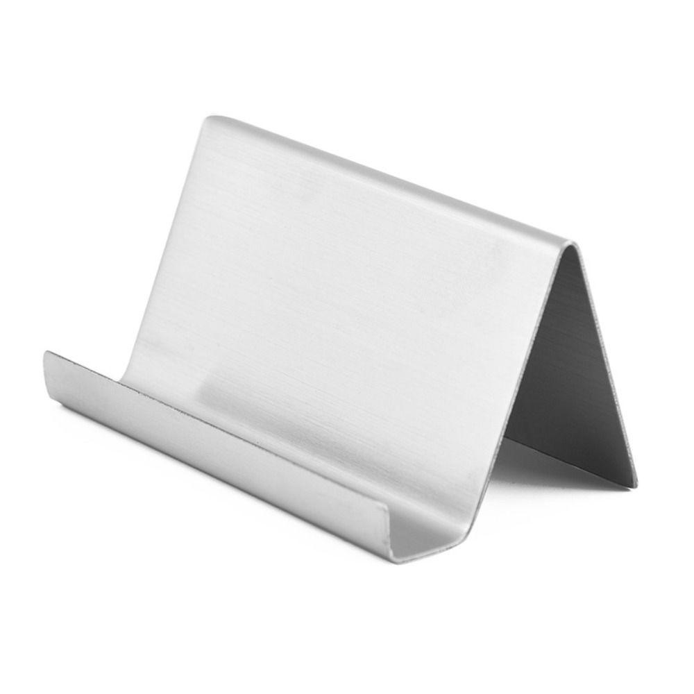 Lanfy Pemegang Kartu Nama 4warna Aksesori Meja Mode High-End Stainless Steel Perlengkapan Kantor Memo Card Holder