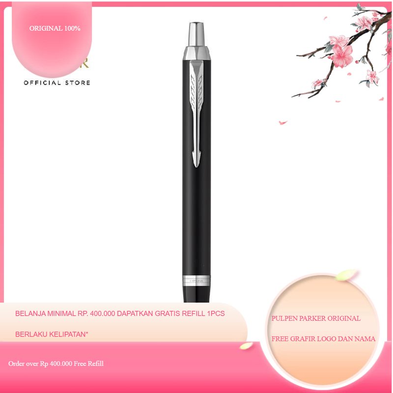 

Parker IM Matte Black Chrome Trim Ballpoint