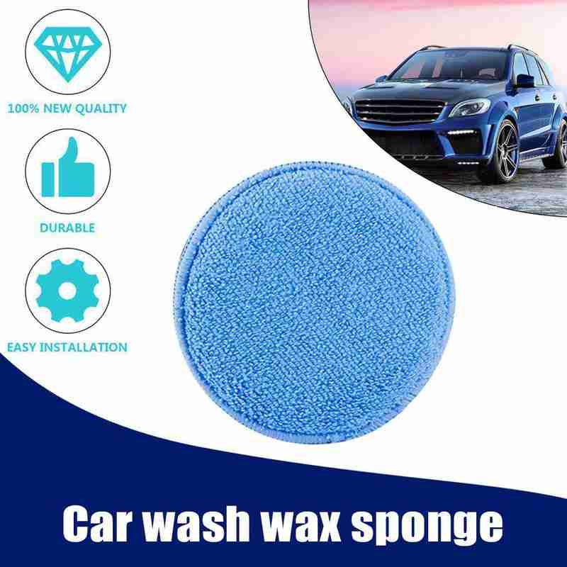 2-piece set/Cuci Mobil Portable Microfiber Wheel Tire Rim Brush Car Wax Sponge Polish Pembersih Mobil Car Wheel Wash with Plastic Cleaner Tools