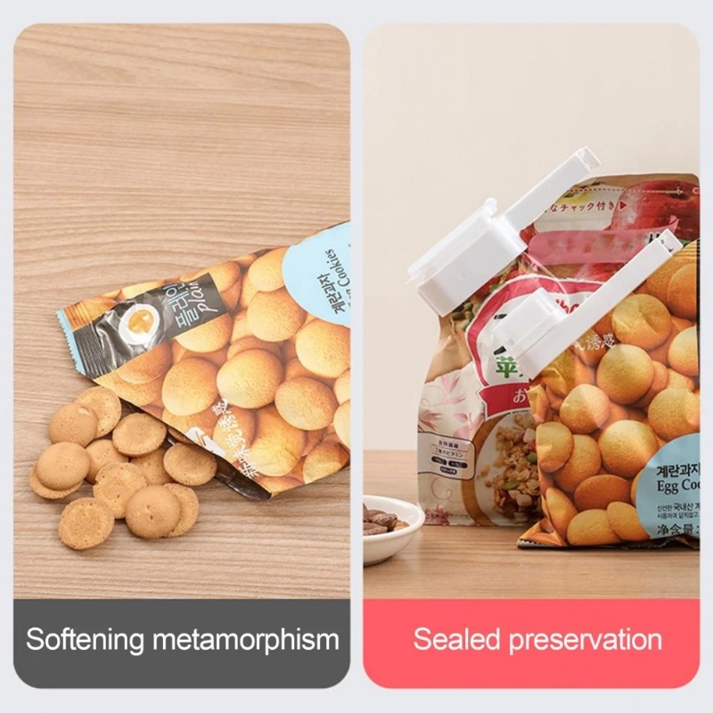 Plastik Cap Sealer Food Saver Fresh Keep Bag Clip Klip Sealer Penyimpanan Makanan Dapur Gesper Bergerak Klip Kantong Makanan Klip Penyegel Penyimpanan Makanan Dengan Pour Spouts