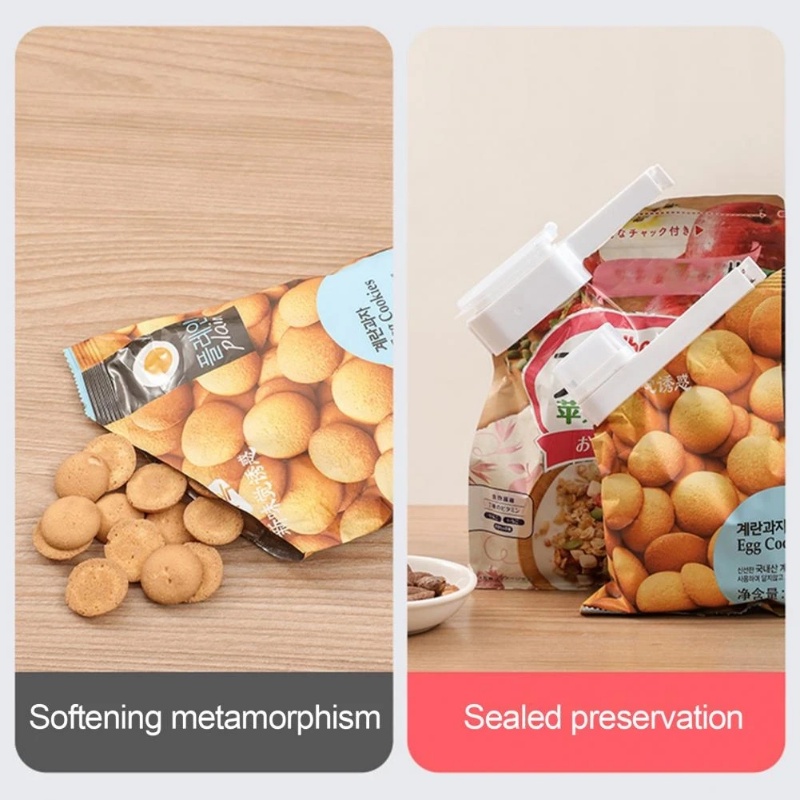 Klip Sealer Penyimpanan Makanan Dapur Klip Penyegel Penyimpanan Makanan Dengan Pour Spouts Movable Buckle Food Bag Clip Sealing Clip Topi Plastik Sealer Food Saver Fresh Keep Bag Clip